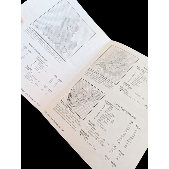 Vintage Jeanette Crews Sam Hawkins Cute Quick Baby Bibs Cross Stitch Pattern 181 - Picture 3 of 3